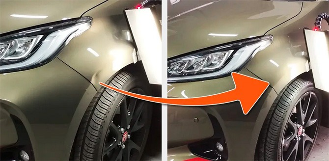 Reparación de chapa sin pintar